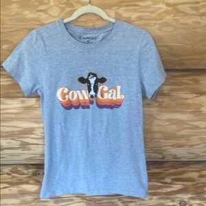 Ariat Gray Cow Gal Short Sleeve Tee